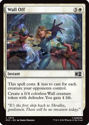 Wall Off (MSC-614) [Commander: Marvel Super Heroes] Foil MTG Single Wizards of the Coast