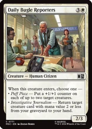 Daily Bugle Reporters (MSC-771) [Commander: Marvel Super Heroes] Foil MTG Single Wizards of the Coast