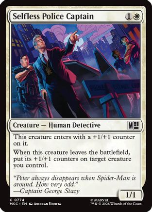 Selfless Police Captain (MSC-774) [Commander: Marvel Super Heroes] Foil MTG Single Wizards of the Coast