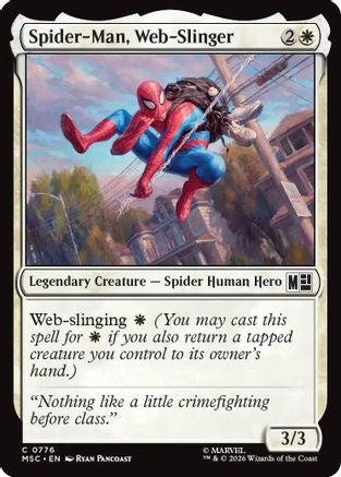 Spider-Man, Web-Slinger (MSC-776) [Commander: Marvel Super Heroes] MTG Single Wizards of the Coast