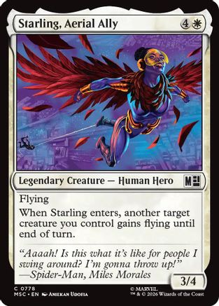 Starling, Aerial Ally (MSC-778) [Commander: Marvel Super Heroes] Foil MTG Single Wizards of the Coast