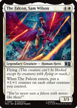 The Falcon, Sam Wilson (MSC-837) [Commander: Marvel Super Heroes] MTG Single Wizards of the Coast