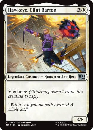 Hawkeye, Clint Barton (0838) (MSC-838) [Commander: Marvel Super Heroes] MTG Single Wizards of the Coast