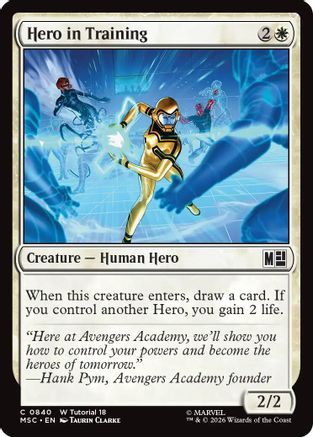 Hero in Training (MSC-840) [Commander: Marvel Super Heroes] MTG Single Wizards of the Coast