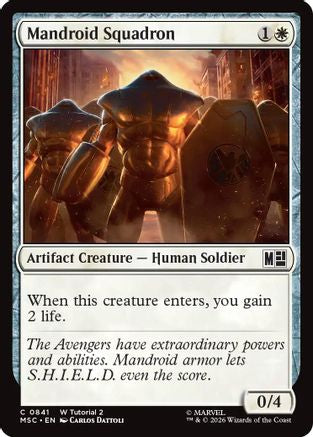 Mandroid Squadron (MSC-841) [Commander: Marvel Super Heroes] MTG Single Wizards of the Coast