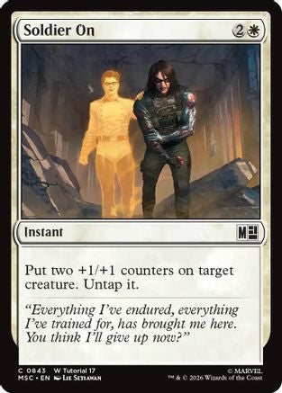 Soldier On (MSC-843) [Commander: Marvel Super Heroes] MTG Single Wizards of the Coast
