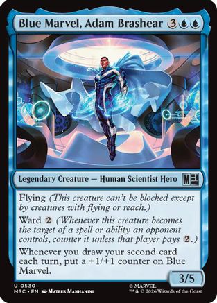 Blue Marvel, Adam Brashear (MSC-530) [Commander: Marvel Super Heroes] MTG Single Wizards of the Coast