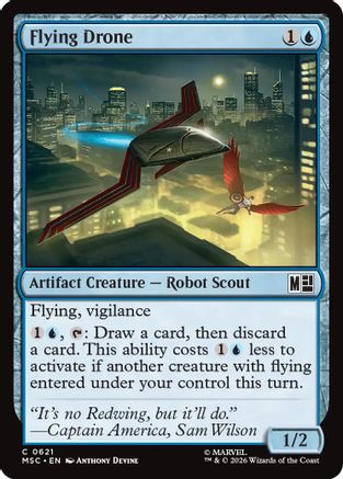 Flying Drone (MSC-621) [Commander: Marvel Super Heroes] MTG Single Wizards of the Coast