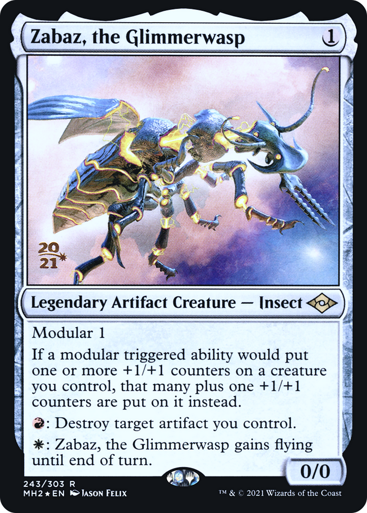 Zabaz, the Glimmerwasp (PRE-243) [Modern Horizons 2 Promos] Foil MTG Single Wizards of the Coast