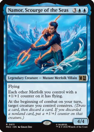 Namor, Scourge of the Seas (MSC-631) [Commander: Marvel Super Heroes] MTG Single Wizards of the Coast