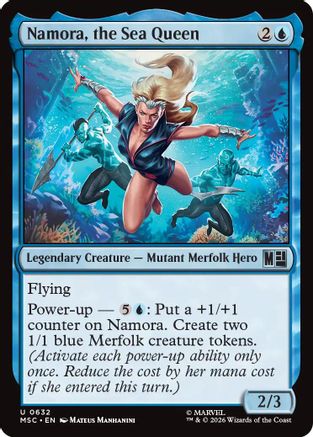Namora, the Sea Queen (MSC-632) [Commander: Marvel Super Heroes] Foil MTG Single Wizards of the Coast