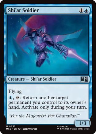 Shi'ar Soldier (MSC-637) [Commander: Marvel Super Heroes] Foil MTG Single Wizards of the Coast