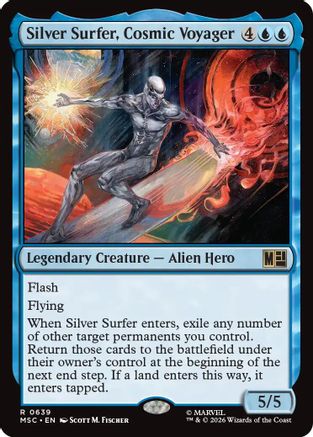 Silver Surfer, Cosmic Voyager (MSC-639) [Commander: Marvel Super Heroes] Foil MTG Single Wizards of the Coast
