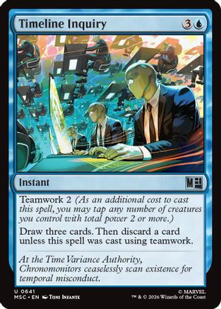 Timeline Inquiry (MSC-641) [Commander: Marvel Super Heroes] MTG Single Wizards of the Coast