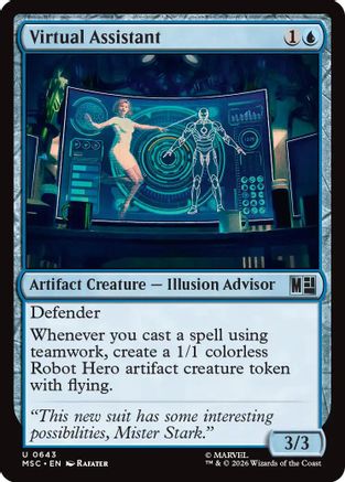 Virtual Assistant (MSC-643) [Commander: Marvel Super Heroes] MTG Single Wizards of the Coast