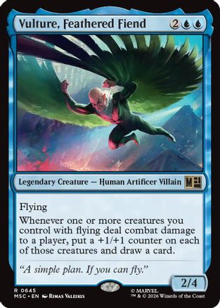 Vulture, Feathered Fiend (MSC-645) [Commander: Marvel Super Heroes] MTG Single Wizards of the Coast