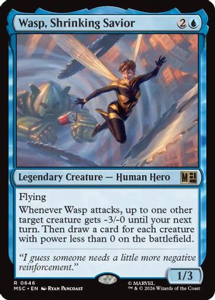 Wasp, Shrinking Savior (MSC-646) [Commander: Marvel Super Heroes] Foil MTG Single Wizards of the Coast
