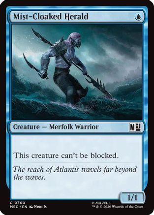 Mist-Cloaked Herald (MSC-760) [Commander: Marvel Super Heroes] MTG Single Wizards of the Coast