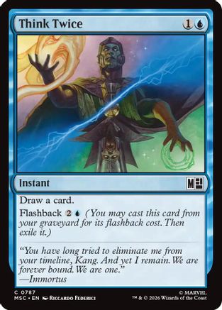 Think Twice (MSC-787) [Commander: Marvel Super Heroes] Foil MTG Single Wizards of the Coast