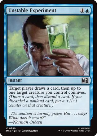 Unstable Experiment (MSC-789) [Commander: Marvel Super Heroes] MTG Single Wizards of the Coast