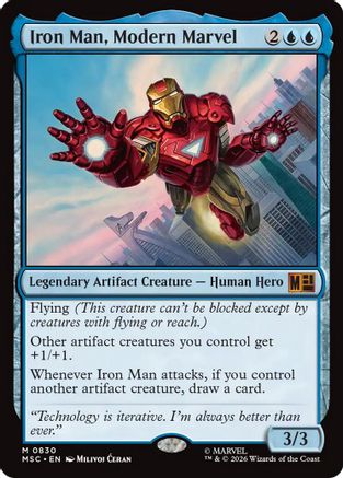 Iron Man, Modern Marvel (MSC-830) [Commander: Marvel Super Heroes] MTG Single Wizards of the Coast