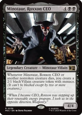 Minotaur, Roxxon CEO (MSC-539) [Commander: Marvel Super Heroes] MTG Single Wizards of the Coast