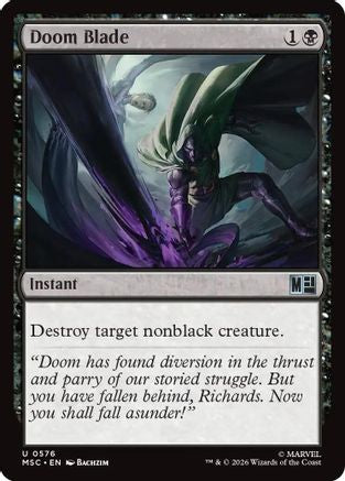 Doom Blade (MSC-576) [Commander: Marvel Super Heroes] MTG Single Wizards of the Coast
