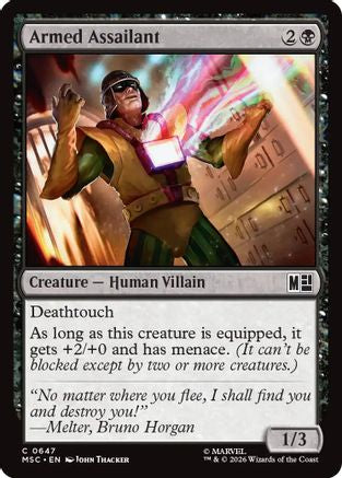 Armed Assailant (MSC-647) [Commander: Marvel Super Heroes] Foil MTG Single Wizards of the Coast
