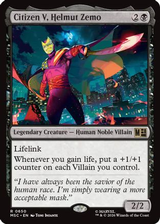 Citizen V, Helmut Zemo (MSC-650) [Commander: Marvel Super Heroes] MTG Single Wizards of the Coast