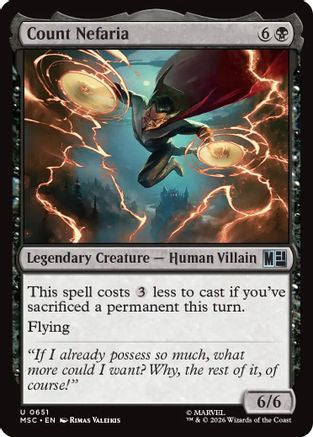 Count Nefaria (MSC-651) [Commander: Marvel Super Heroes] MTG Single Wizards of the Coast