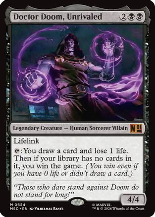 Doctor Doom, Unrivaled (MSC-654) [Commander: Marvel Super Heroes] Foil MTG Single Wizards of the Coast