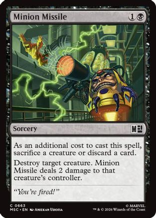 Minion Missile (MSC-663) [Commander: Marvel Super Heroes] Foil MTG Single Wizards of the Coast