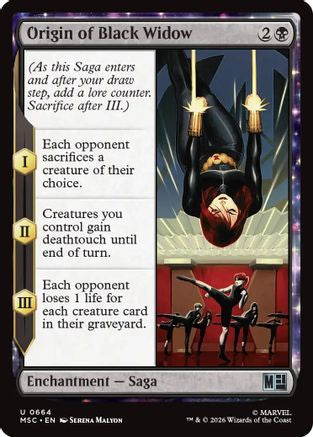 Origin of Black Widow (MSC-664) [Commander: Marvel Super Heroes] Foil MTG Single Wizards of the Coast