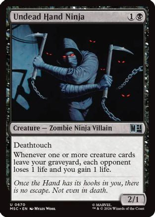 Undead Hand Ninja (MSC-670) [Commander: Marvel Super Heroes] MTG Single Wizards of the Coast