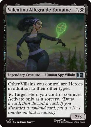 Valentina Allegra de Fontaine (MSC-671) [Commander: Marvel Super Heroes] Foil MTG Single Wizards of the Coast