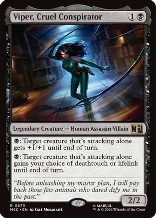 Viper, Cruel Conspirator (MSC-673) [Commander: Marvel Super Heroes] Foil MTG Single Wizards of the Coast