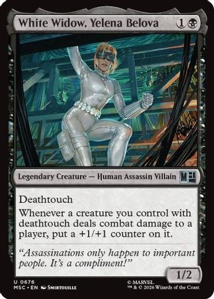 White Widow, Yelena Belova (MSC-676) [Commander: Marvel Super Heroes] Foil MTG Single Wizards of the Coast