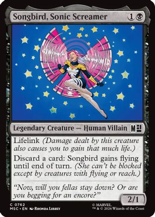 Songbird, Sonic Screamer (MSC-762) [Commander: Marvel Super Heroes] MTG Single Wizards of the Coast