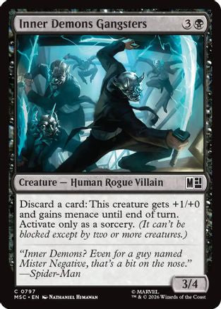 Inner Demons Gangsters (MSC-797) [Commander: Marvel Super Heroes] MTG Single Wizards of the Coast