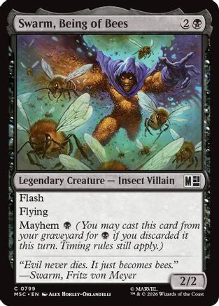 Swarm, Being of Bees (MSC-799) [Commander: Marvel Super Heroes] Foil MTG Single Wizards of the Coast