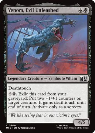 Venom, Evil Unleashed (MSC-800) [Commander: Marvel Super Heroes] Foil MTG Single Wizards of the Coast