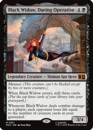 Black Widow, Daring Operative (MSC-831) [Commander: Marvel Super Heroes] Foil MTG Single Wizards of the Coast