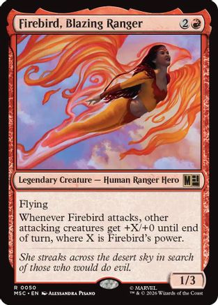 Firebird, Blazing Ranger (MSC-050) [Commander: Marvel Super Heroes] MTG Single Wizards of the Coast