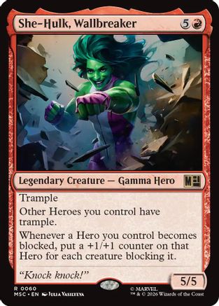 She-Hulk, Wallbreaker (MSC-060) [Commander: Marvel Super Heroes] Foil MTG Single Wizards of the Coast
