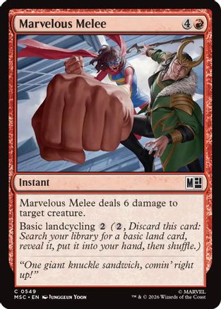 Marvelous Melee (MSC-549) [Commander: Marvel Super Heroes] Foil MTG Single Wizards of the Coast
