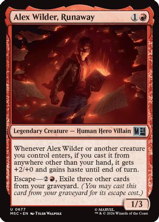 Alex Wilder, Runaway (MSC-677) [Commander: Marvel Super Heroes] MTG Single Wizards of the Coast