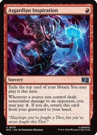 Asgardian Inspiration (MSC-678) [Commander: Marvel Super Heroes] MTG Single Wizards of the Coast