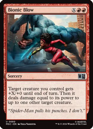 Bionic Blow (MSC-680) [Commander: Marvel Super Heroes] Foil MTG Single Wizards of the Coast