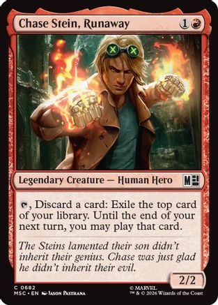Chase Stein, Runaway (MSC-682) [Commander: Marvel Super Heroes] Foil MTG Single Wizards of the Coast