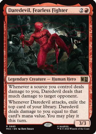 Daredevil, Fearless Fighter (MSC-685) [Commander: Marvel Super Heroes] MTG Single Wizards of the Coast